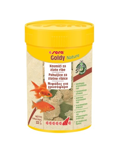 Sera Goldy Nature Τροφή Για Χρυσόψαρα Σε Νιφάδες 22gr/100ml
