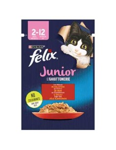 Purina Felix Junior Le Ghiottonerie Φακελάκι Για Γατάκια Με Βοδινό 85gr