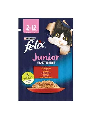 Purina Felix Junior Le Ghiottonerie Φακελάκι Για Γατάκια Με Βοδινό 85gr