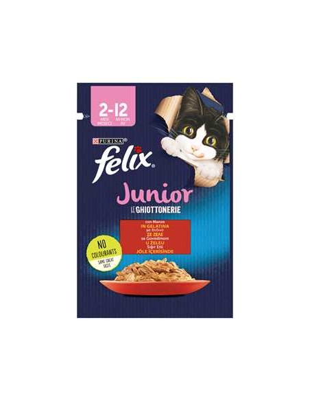 Purina Felix Junior Le Ghiottonerie Φακελάκι Για Γατάκια Με Βοδινό 85gr Purina Felix Junior Le Ghiottonerie Φακελάκι Για Γατάκια Με Βοδινό 85gr