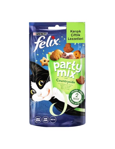 Felix Party Mix Countryside Α Γάτας Με Πάπια, Γαλοπούλα Και Κουνέλι 60gr