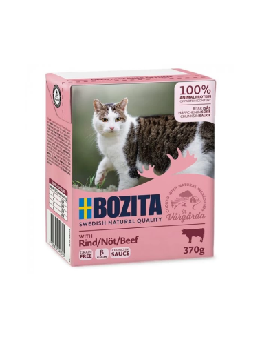 Bozita Υγρή Τροφή Γάτας Με Κομμάτια Βοδινού Σε Σάλτσα 370gr