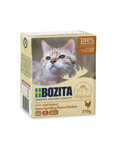 Bozita Υγρή Τροφή Γάτας Κιμάς Κοτόπουλο Σε Ζελέ 370gr